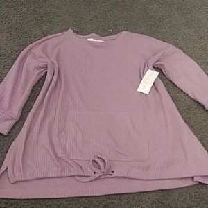 French Laundry thermal w/ drawstring waist and kangaroo pouch front…